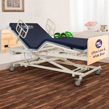 Medacure Ultra Low Hospital Bed, Fully Electric  Maple MC-ULB42MP